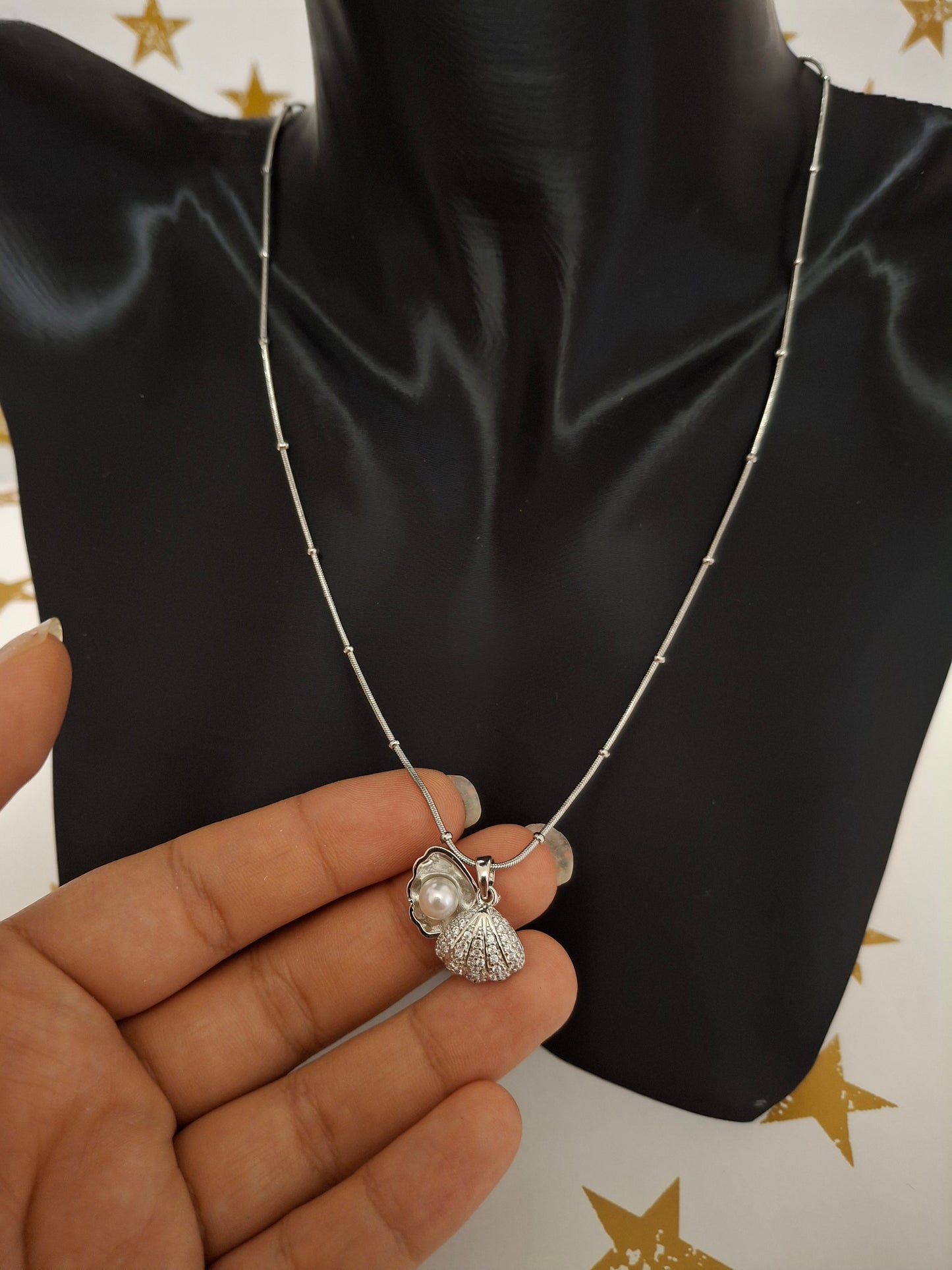 Açılır İnci Kolye (Silver)