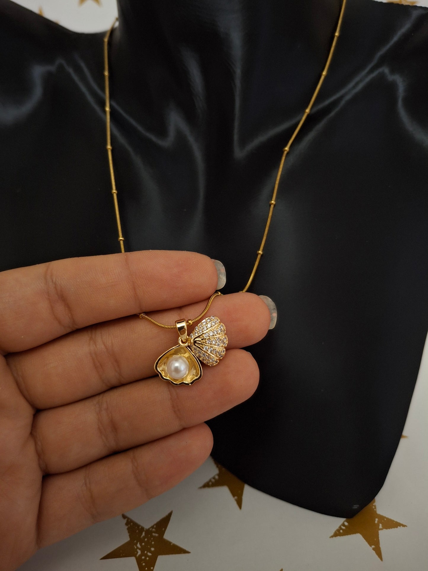 Açılır İnci Kolye (Gold)