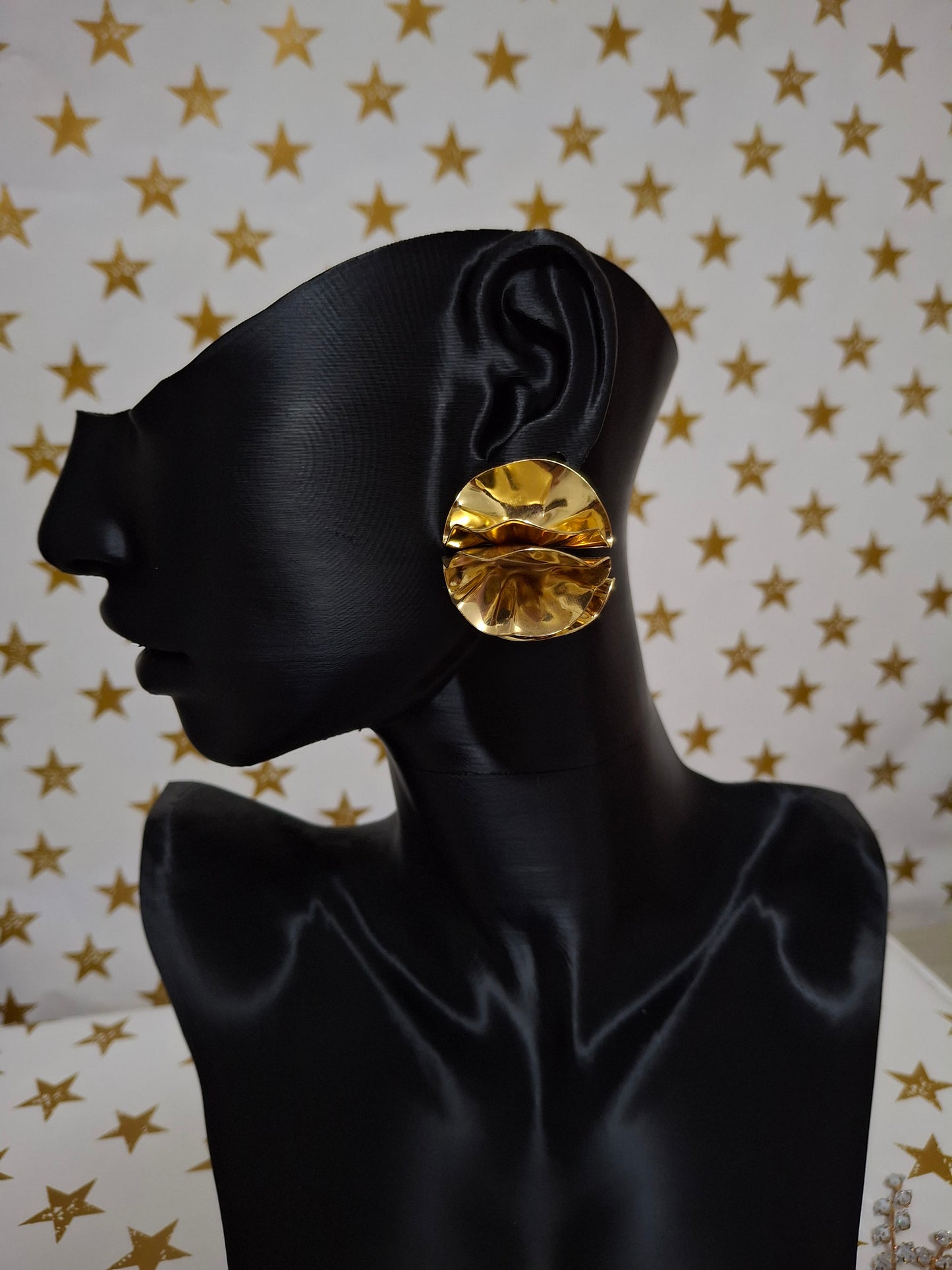Gold Plaka Küpe