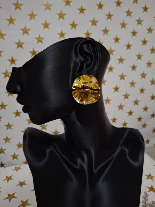 Gold Plaka Küpe
